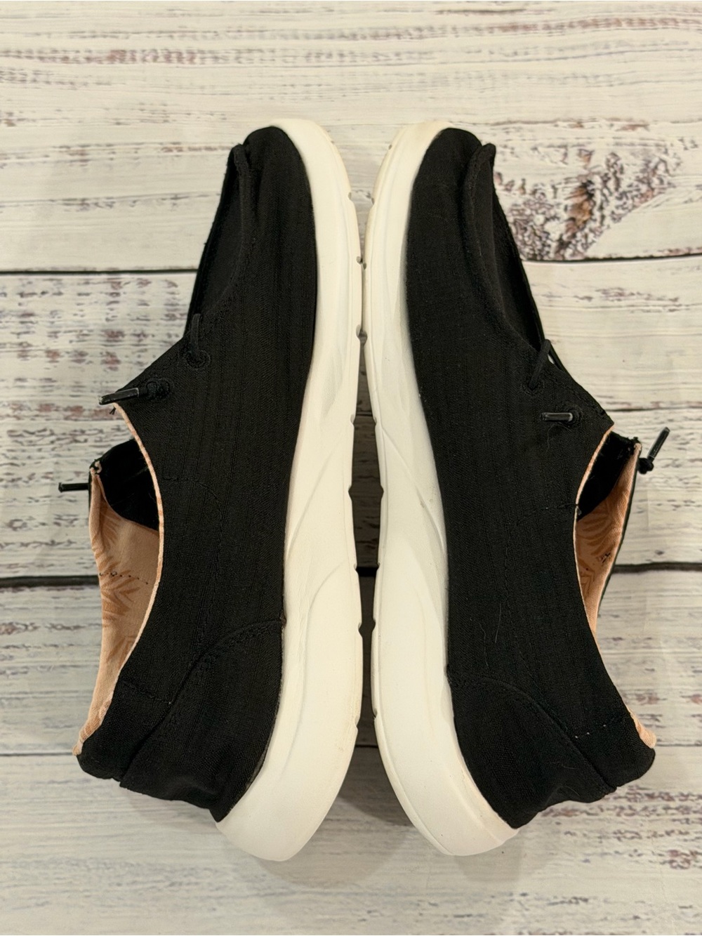 Reef Cushion Coast Womens 9.5 Slip On Loafers Black Canvas lightweight comfort - Picture 3 of 6